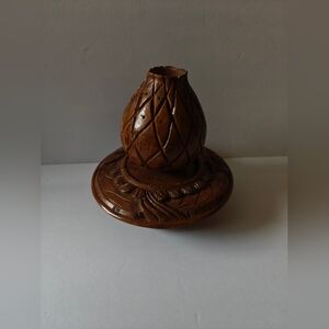 Vtg 1970's Top Of Wooden Tier Pineapple Stand Center Piece. Replacement Piece